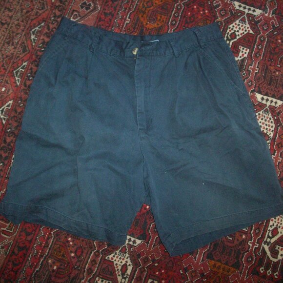 vtg  Fruit of the Loom Cotton Pleated Chino Shorts Men's W32, no tags, sm flaws - Picture 1 of 6